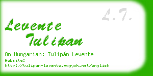 levente tulipan business card